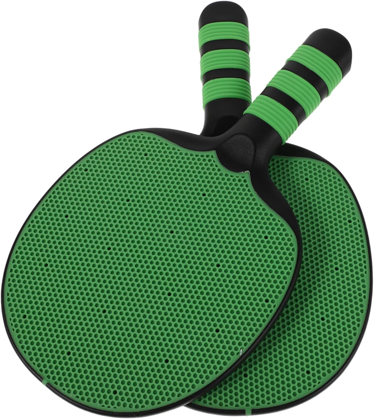 2pcs Table Tennis Paddles for Beginners, Plastic Green Outdoor Indoor