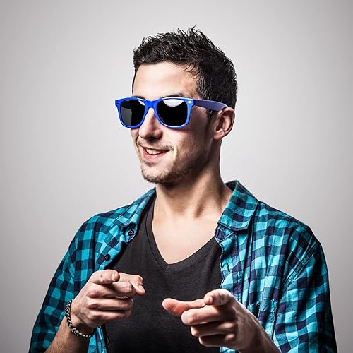 Vista 121 de Suministros para regalos de fiesta de colores neón Paquete de 8 gafas de sol unisex Varios