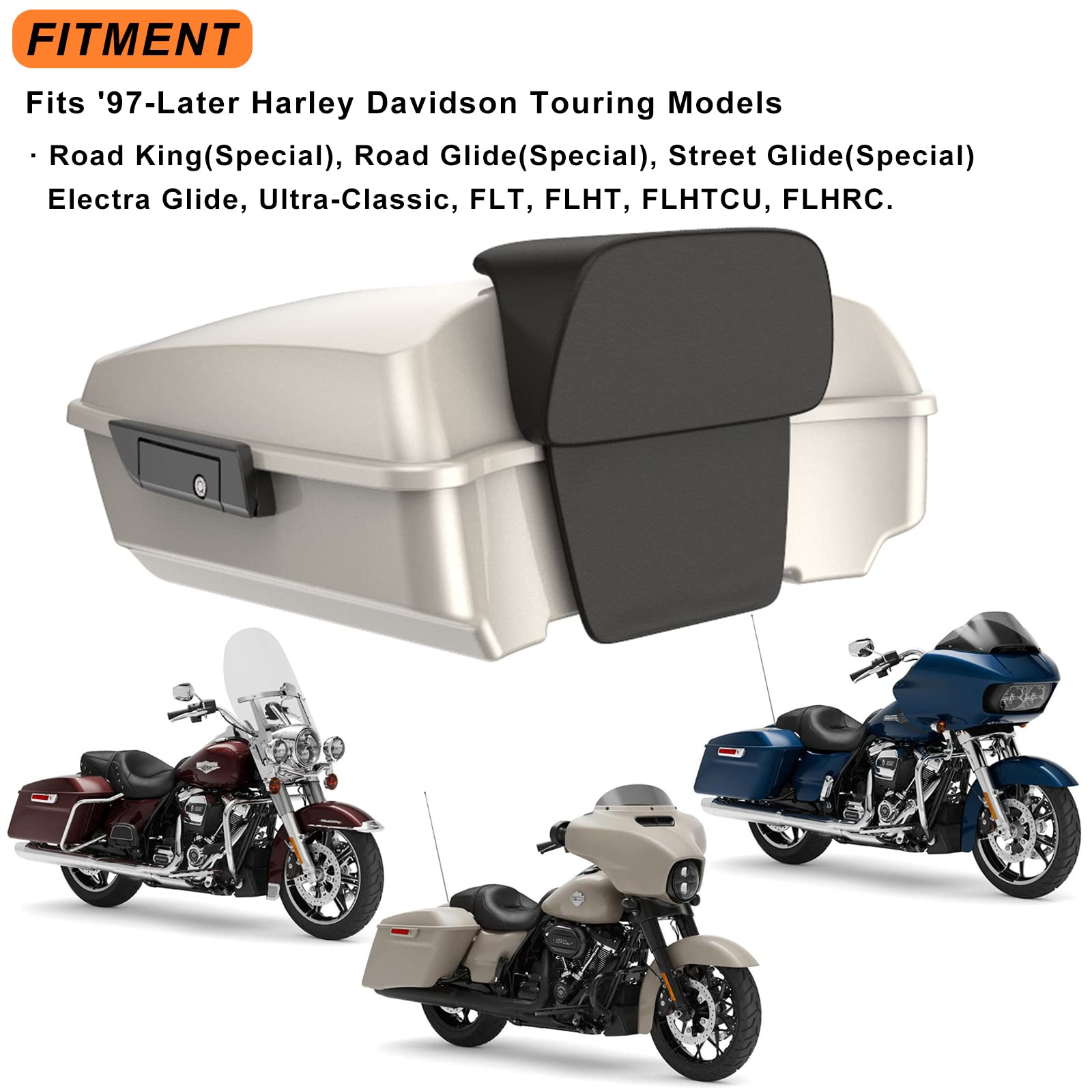 Saddlebag Lid Tether For Harley Touring (2014-2025) Street Glide, Road King - Keeps Lid Secure