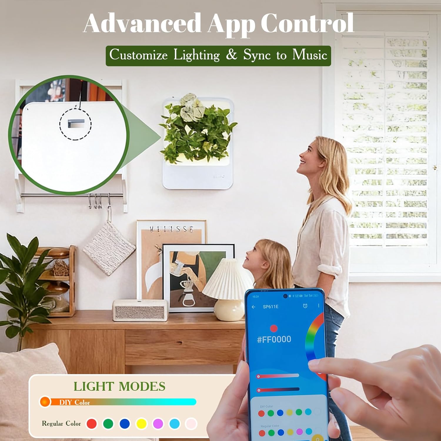 Indoor Garden Hydroponic System with LED Grow Light Indoor herb Garden, Indoor Garden Hydroponic System with LED Grow Light (White)