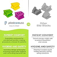 Vista 4 de Bloques de mordida dental de todos los tamaños - Accesorios bucales de silicona para autoclave para adultos y niños - 2 de cada uno