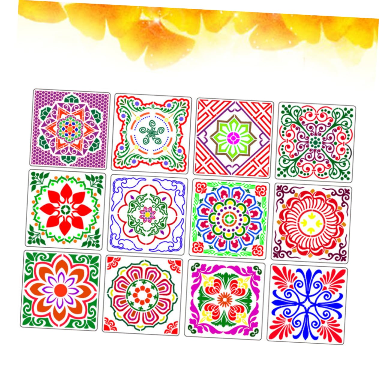 COHEALI 36pezzi Stencil Mandala Riutilizzabili per Pittura Spray Modelli Decorativi Stencil per Progetti Creativi e Decorazioni Casa