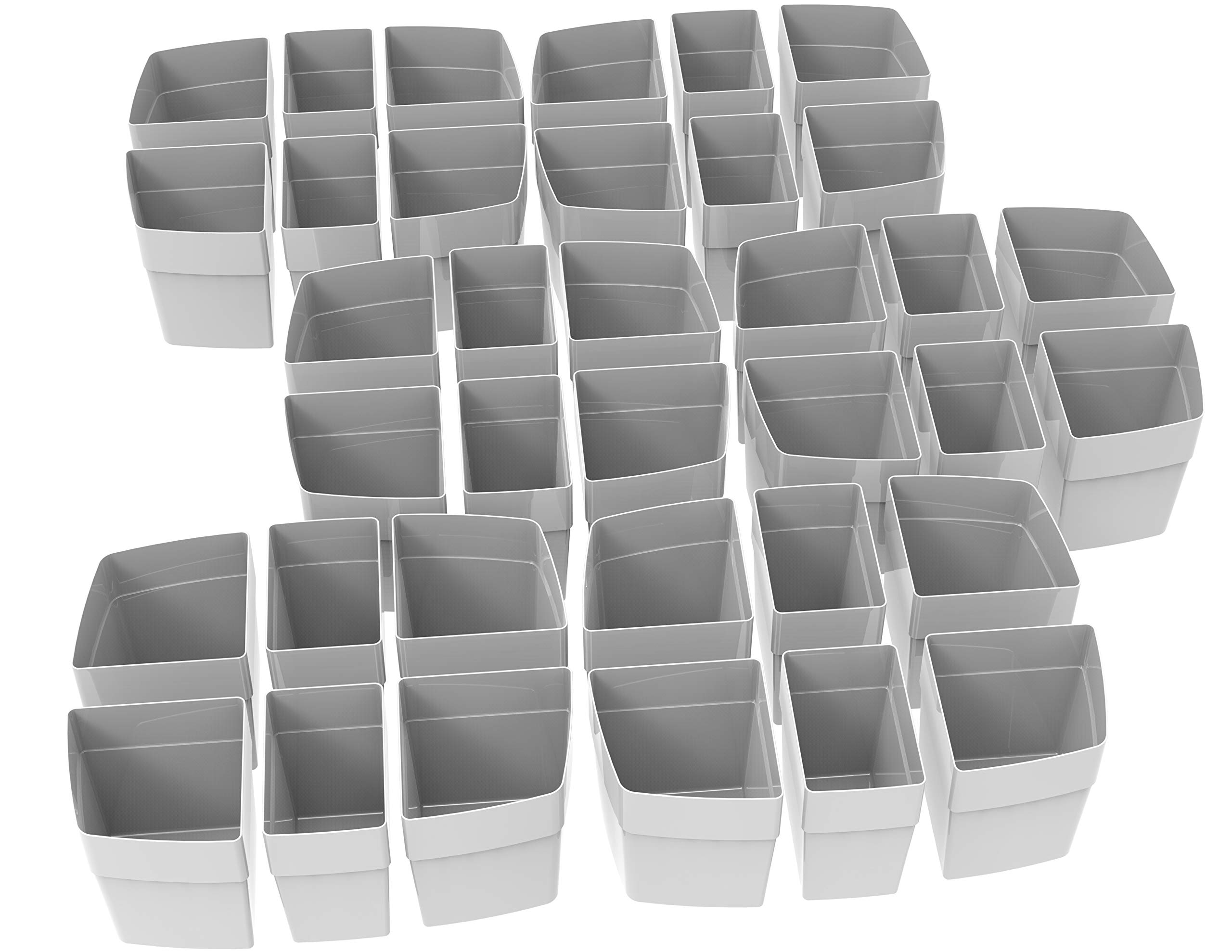 Storex Sorting Cups for Large Craft Caddy (Sold Separately), 36-Pack, Gray (00980A06C)
