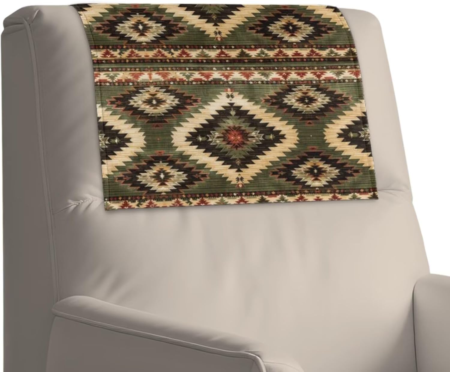 Headrest Cover for Recliner Chairs Aztec Couch Headrest Protector Slipcovers Covers Pet Scratch Resistant Couch Headrest Covers for Sofa Set of 3