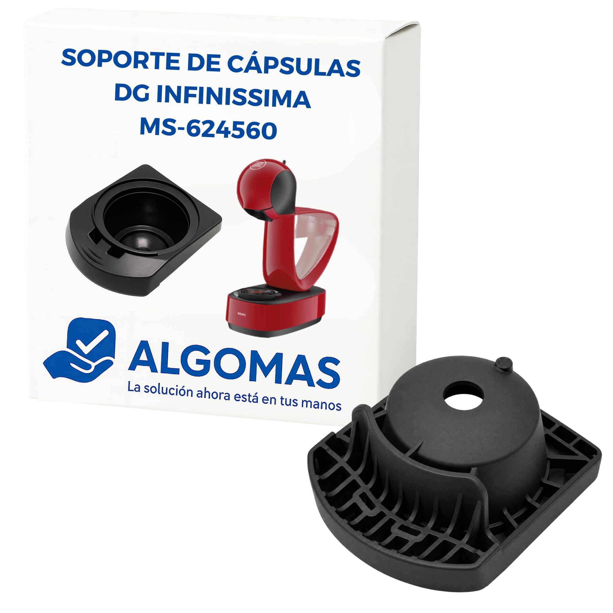 ALGOMAS® Soporte de Cápsulas MS-624560 | Repuesto Compatible con Nescafé Dolce Gusto Infinissima - Portacápsulas Negro para Cafeteras Krups y DeLonghi
