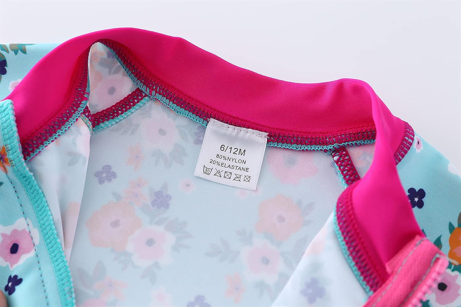 Baby Girl Beach Swimwear Long Sleeve Rashguard UPF 50+ -Sun Protective Sunsuit with Hat