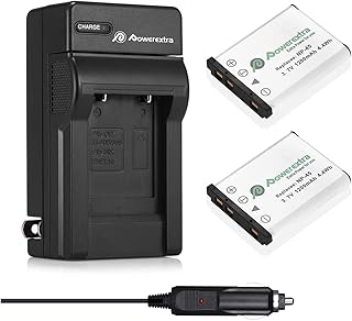 Powerextra 2 x NP-45A NP-45B NP-45S Battery and Charger Compatible with Fujifilm INSTAX Mini 90 Fujifilm FinePix XP140 XP130 XP120 XP90 XP80 XP70 XP60 XP50 XP30 XP20 T560 T550 T510 T500 T400 T360