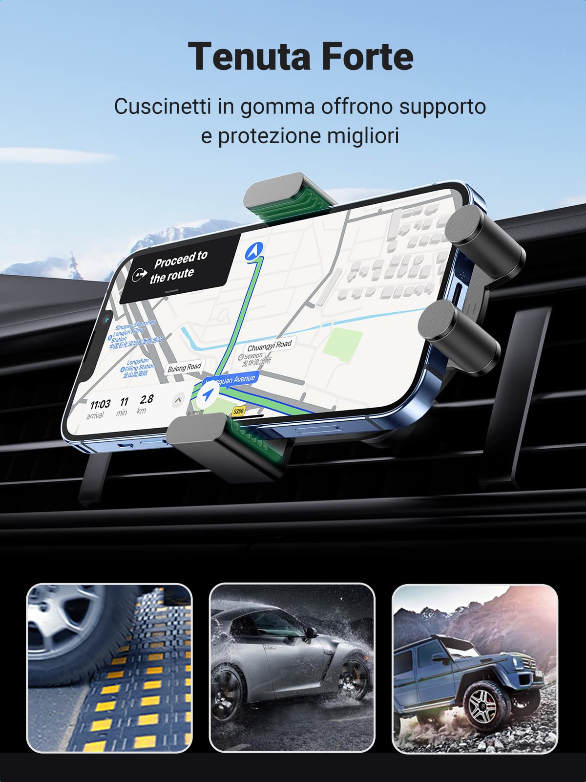 UGREEN Ladegerät Qi Wireless Car 15W