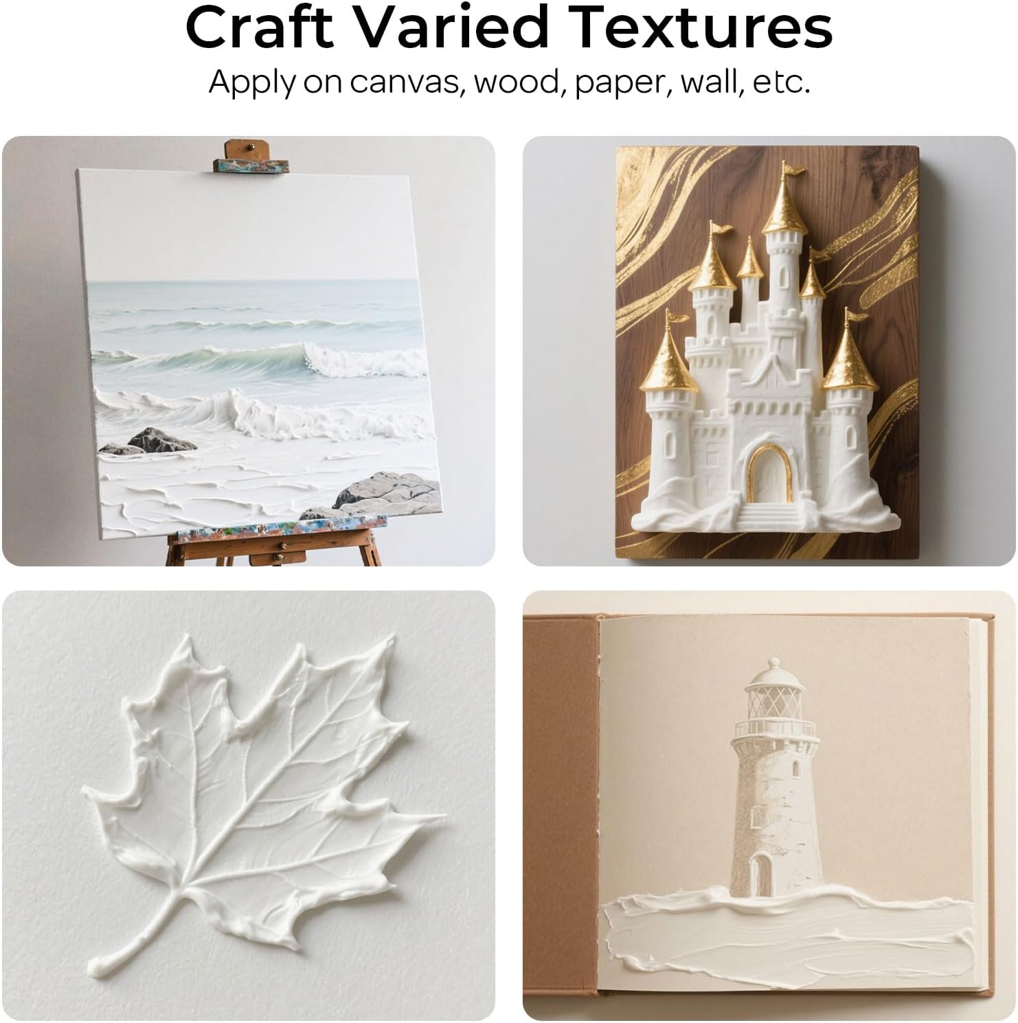 Nicpro Modeling Paste 1142 ml / 56.4 oz for Acrylic Painting, High Density Acrylic Medium for Texture Art and Thickness, Structural Molding Texture Paste for Canvas Paint, Art Projects, DIY, 3D Effect