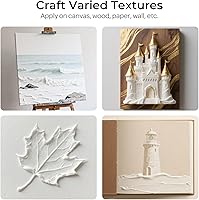 Vista 5 de Nicpro Pasta de modelado de 19.3 fl oz / 28.2 oz para pintura acrílica, medio acrílico de alta densidad para arte de textura y grosor, pasta