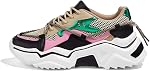 LUCKY STEP Femmes Plateforme Colorful Mode Sneakers Retro Colorblock Stylier mignon Chunky Chaussures de marche papa