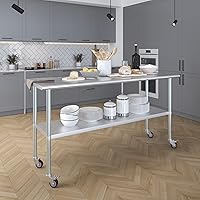 Vista 480 de Mesa de trabajo de acero inoxidable, mesa de metal