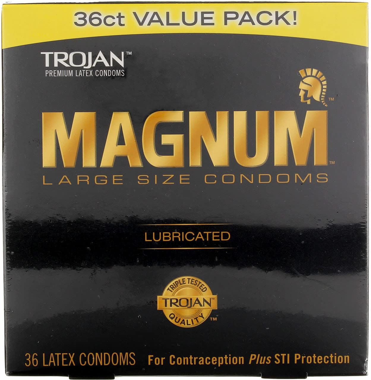 Trojan Magnum Lub Condom Size 36ct Trojan Magnum Lubricated Condom 36ct