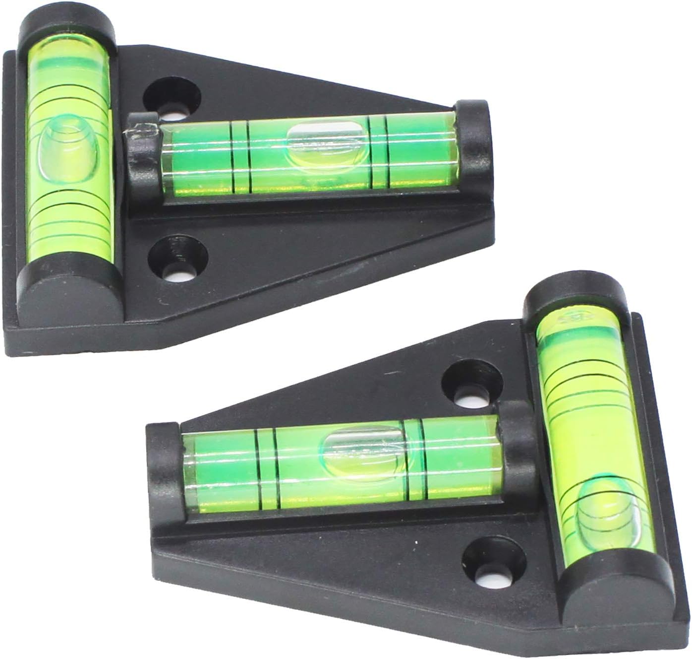 Travel Trailer Accessories APEX RV Multipurpose Bubble Level Stick On Level,for RV, Camper, Trailer (4 Per Pack, Black Rv Leveling Blocks