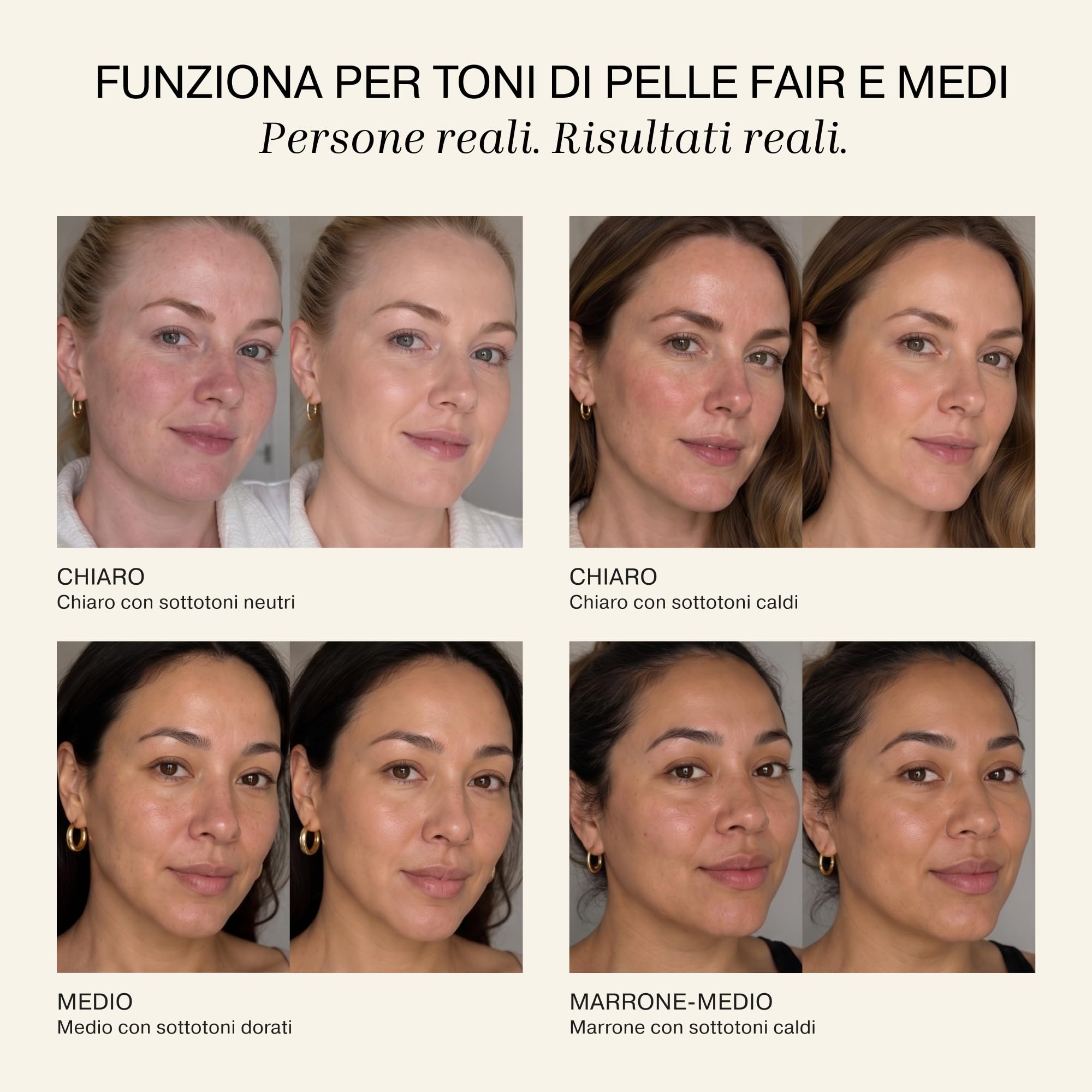 MERODA® Changing Fondotinta SPF 15, confezione da 2 (pelle da leggera a media), fondotinta che cambia colore, per pelli mature, per il trucco del viso