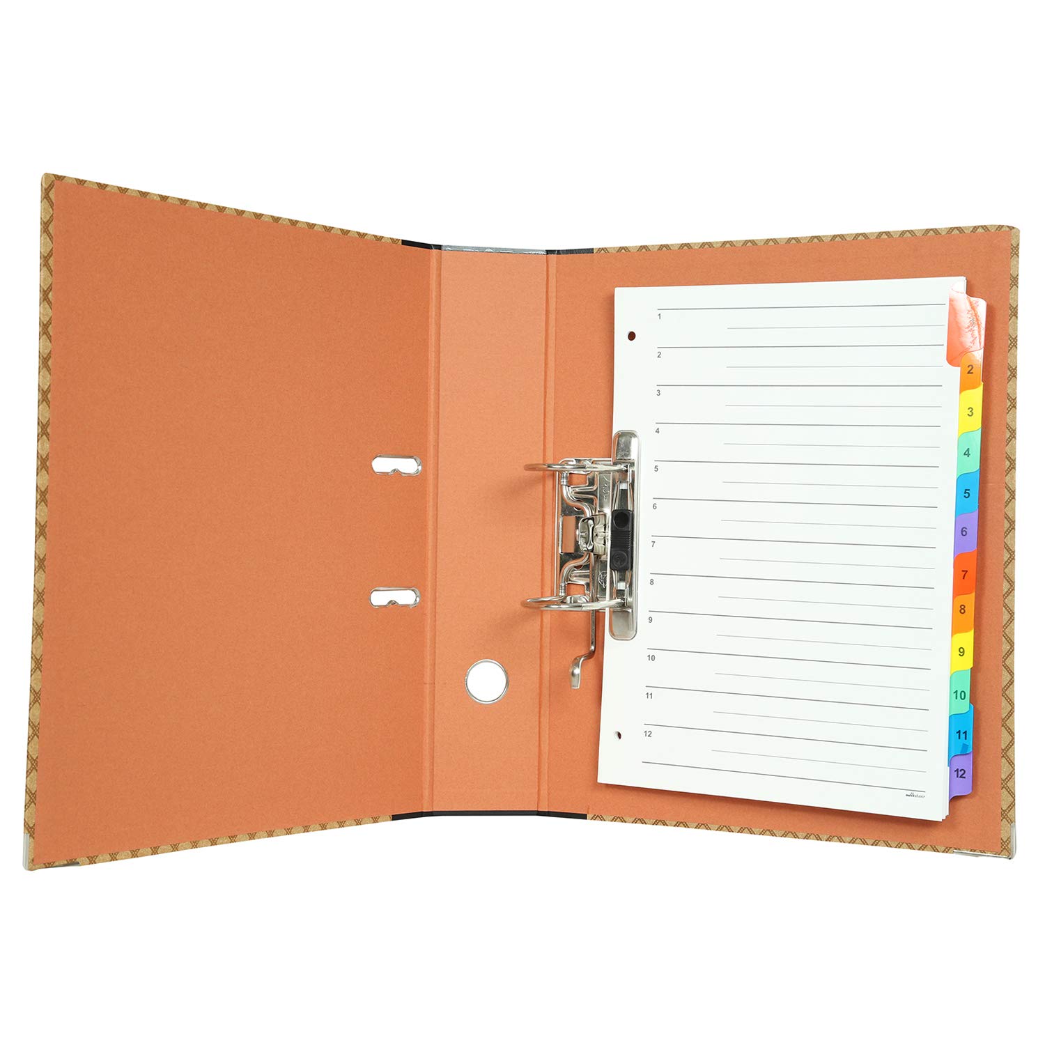 Mahavir Upper Lot de 2 classeurs à levier 2D Format papier ministre 21,6 x 34,3 cm 21,6 x 34,3 cm Clip 7 cm Couverture papier sensible à la chaleur et serrure Rado