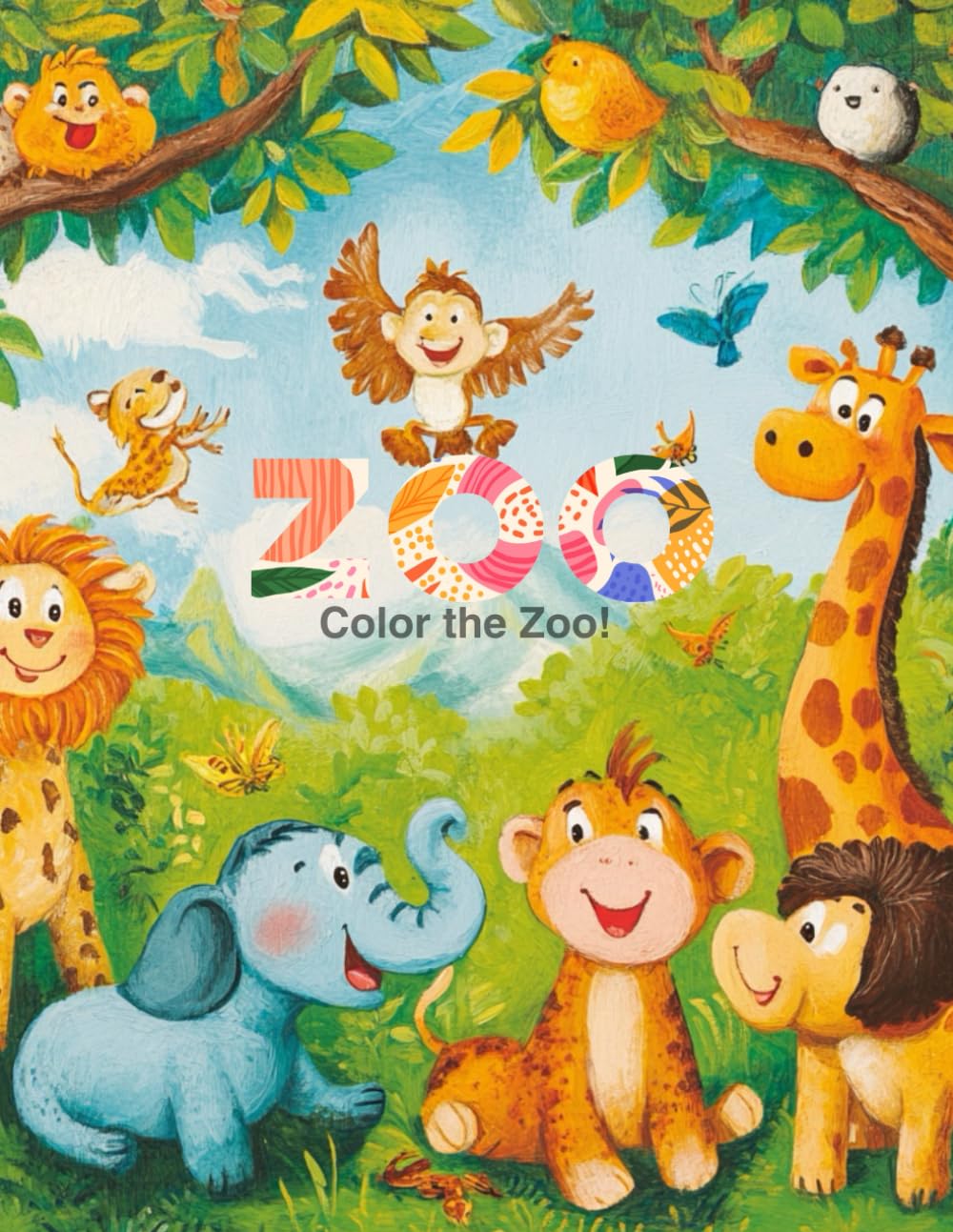 Zoo-color the zoo: Discover the Joy of Coloring kids book