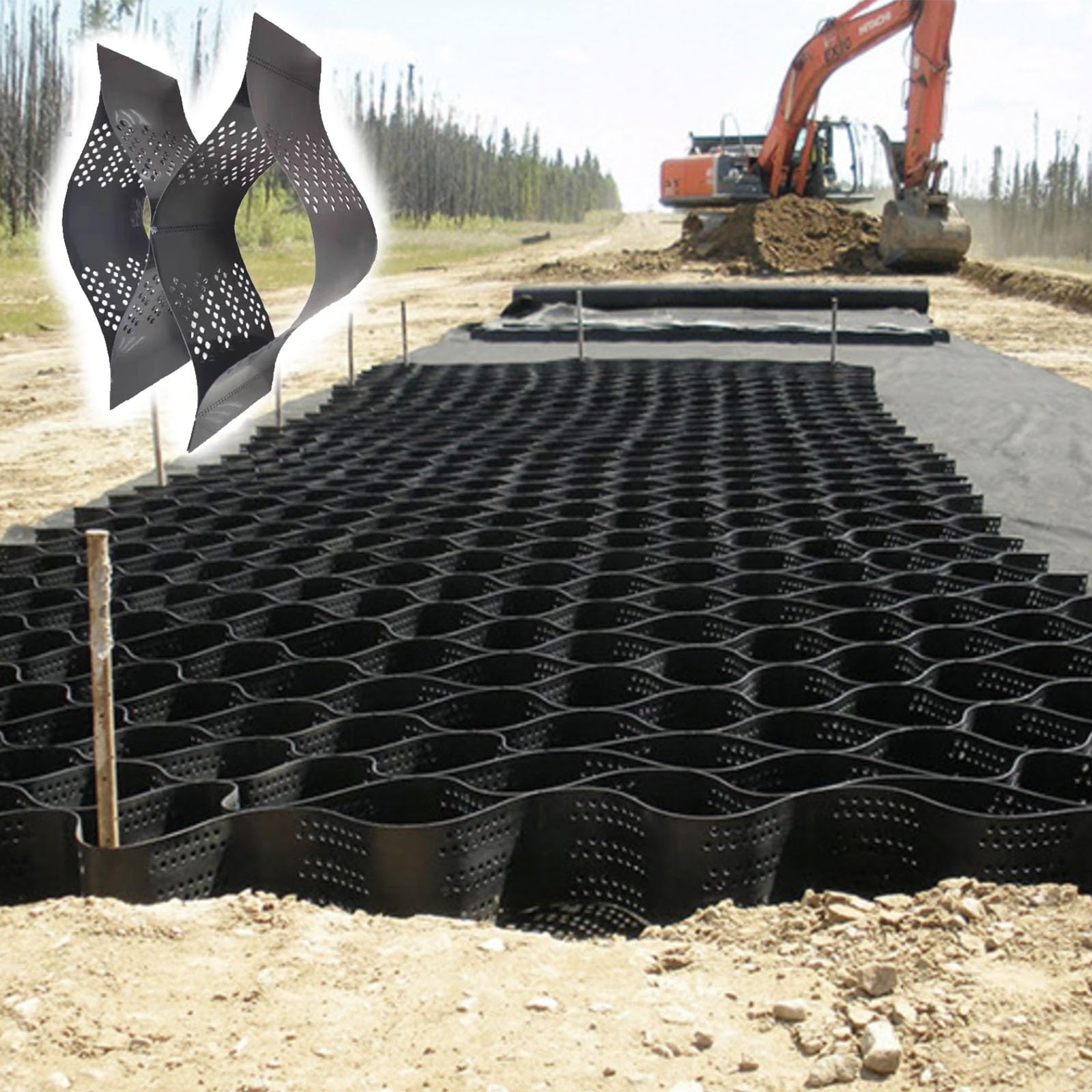 Géogrille anti érosion pour consolidation de mur de soutènement
