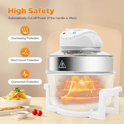 Miniatura 5 de Freidora de aire horno de convección halógeno infrarrojo de 17 L tostador de calefacción de 360 110V 60HZ para comidas rápidas y fáciles