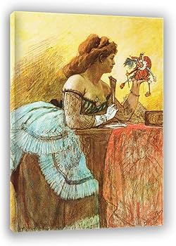 Amazon.co.jp: 有名な絵画フェリシアン・ロップスが帆布に印刷、「人形