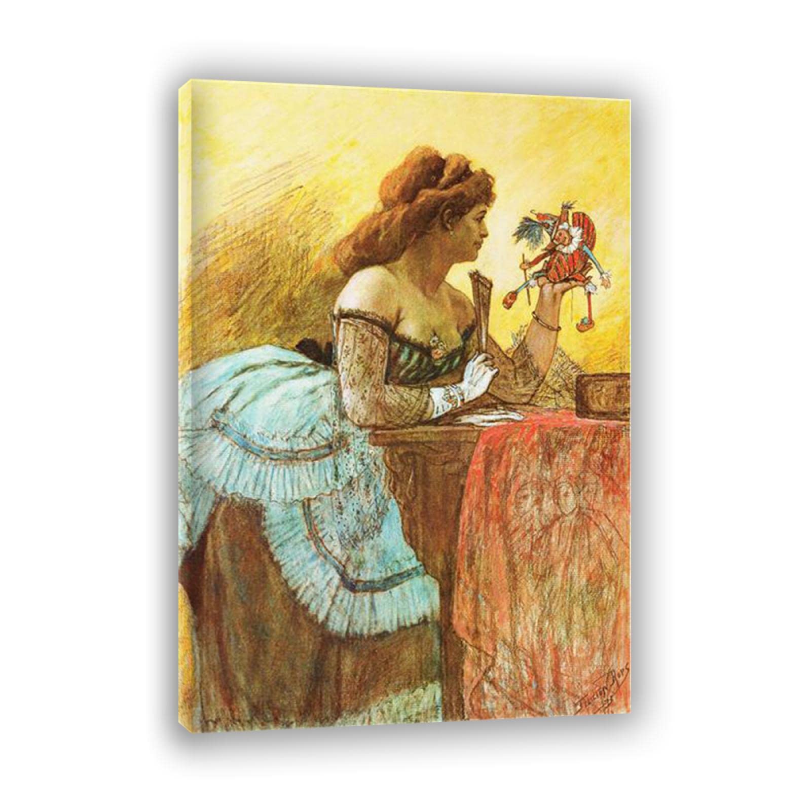 古典的な女性たちの集い 絵画　壁飾り Amazon.co.jp: 有名な絵画フェリシアン・ロップスが帆布に印刷