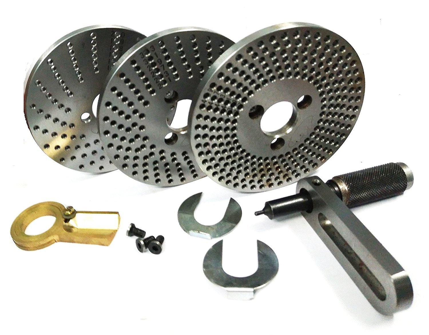 Ensemble de plaques de séparation en acier de précision pour table rotative HV4/HV6 avec kit d'indexation de fraisage manuel