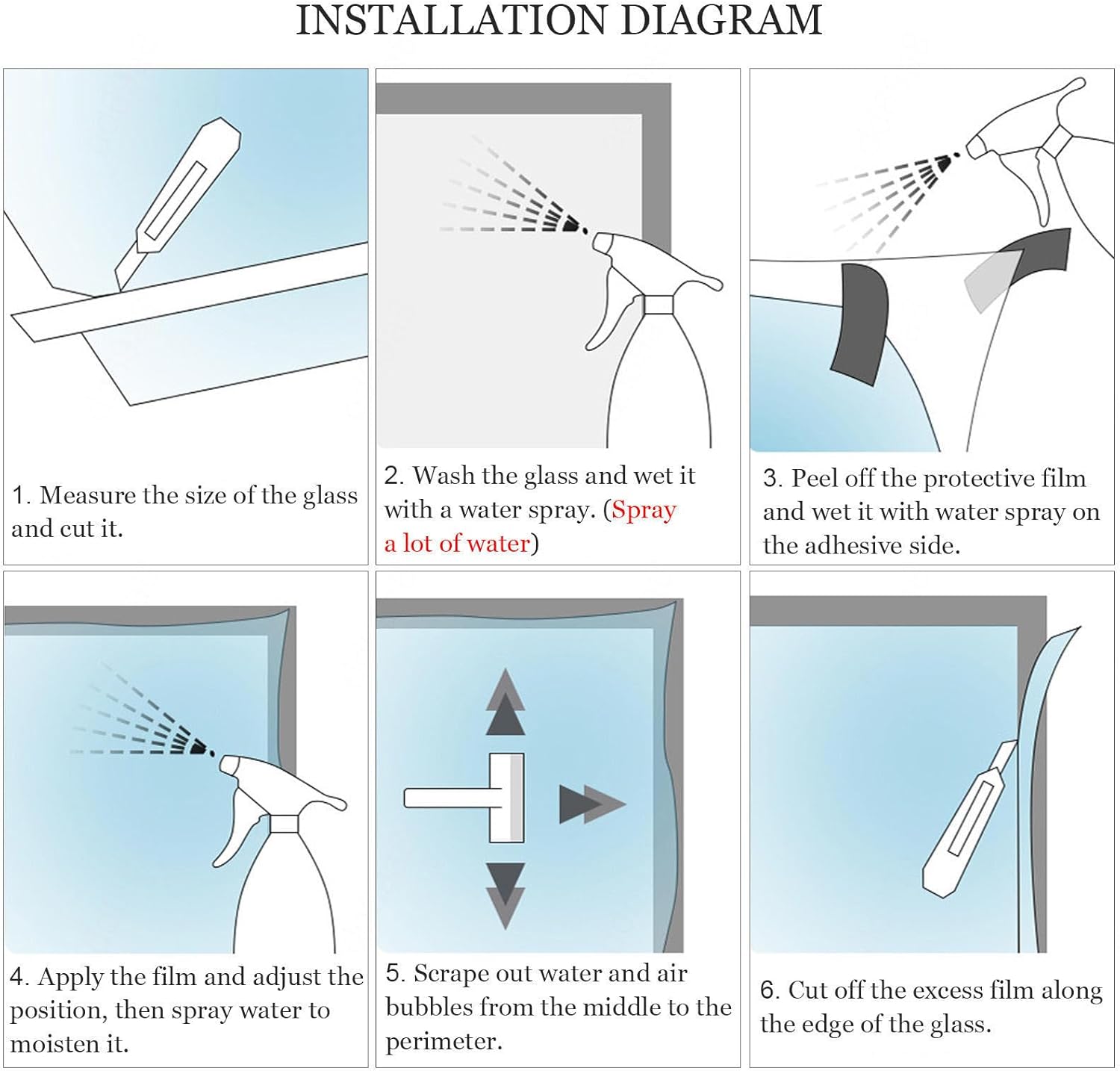 One Way Window Film Privacy, Anti Glare Mirror Window Film, Reflective Film for Glass Windows, Sun Protection Window Film, Self-Adhesive Window Sticker,WxH-130x150cm(51 * 59in)
