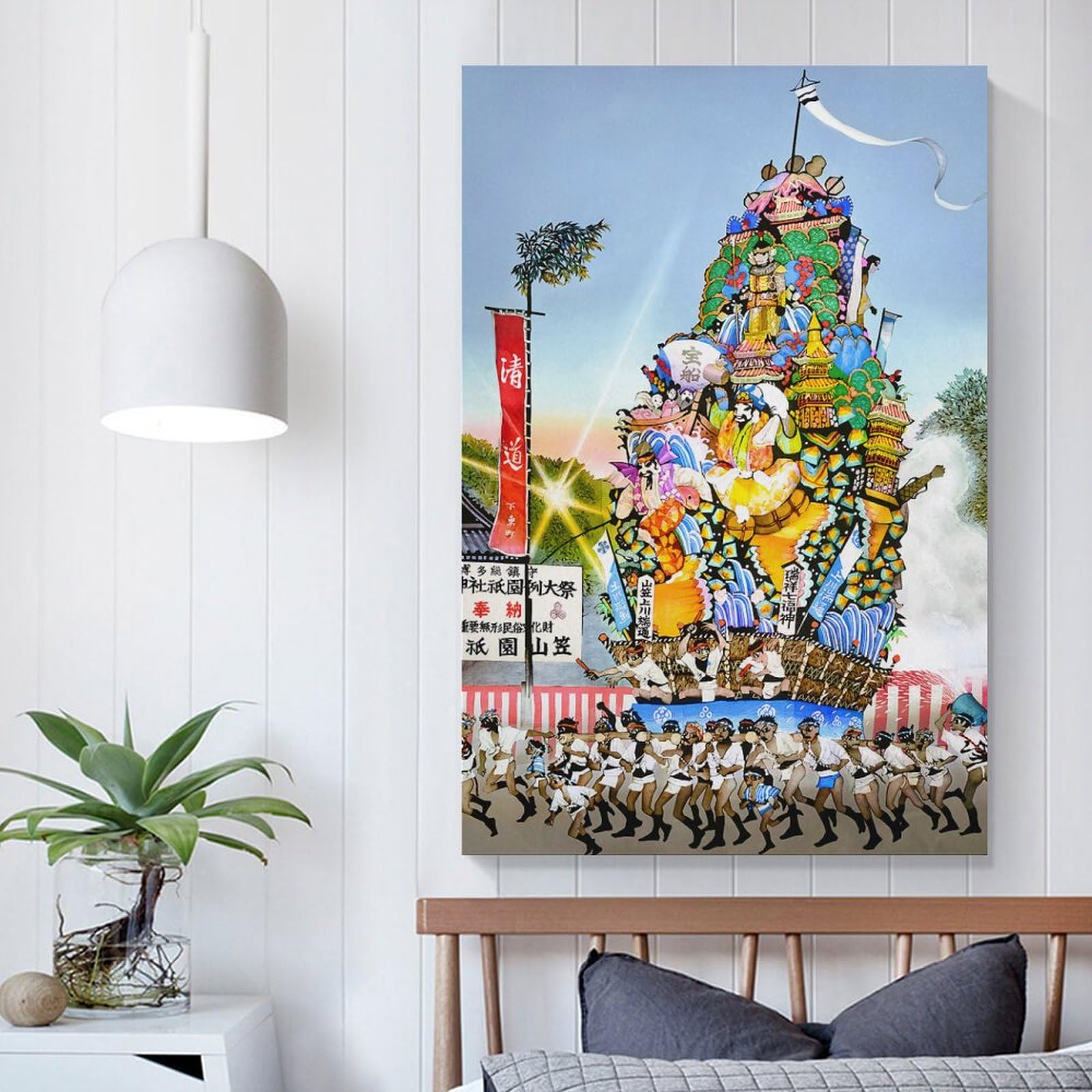 Amazon.co.jp: 藤城清治 博多祇園山笠 絵画 ポスター 工芸品の