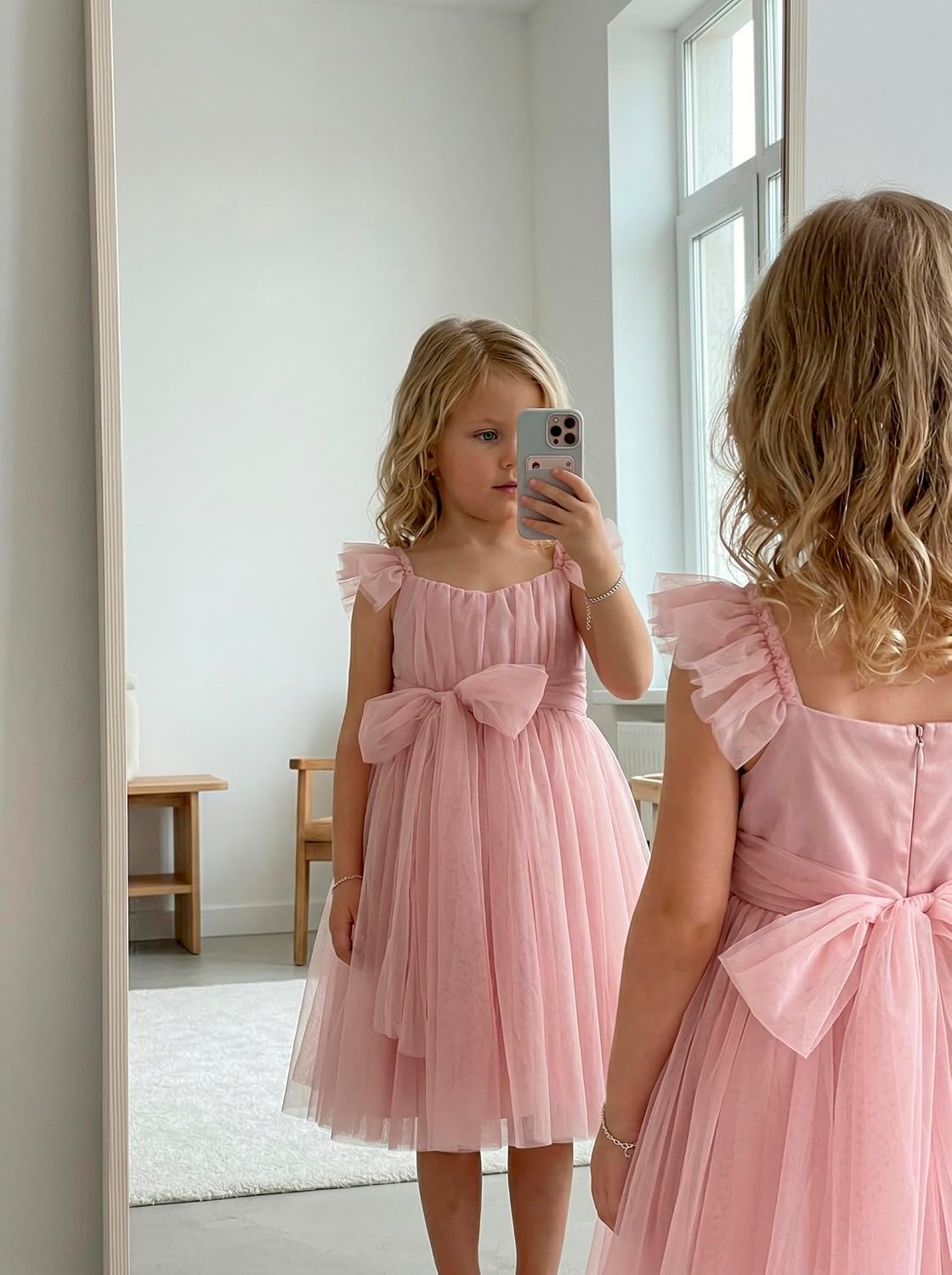 Toddler Party Dress Summer Flutter Sleeve Baby Girls Birthday Tutu Dresses