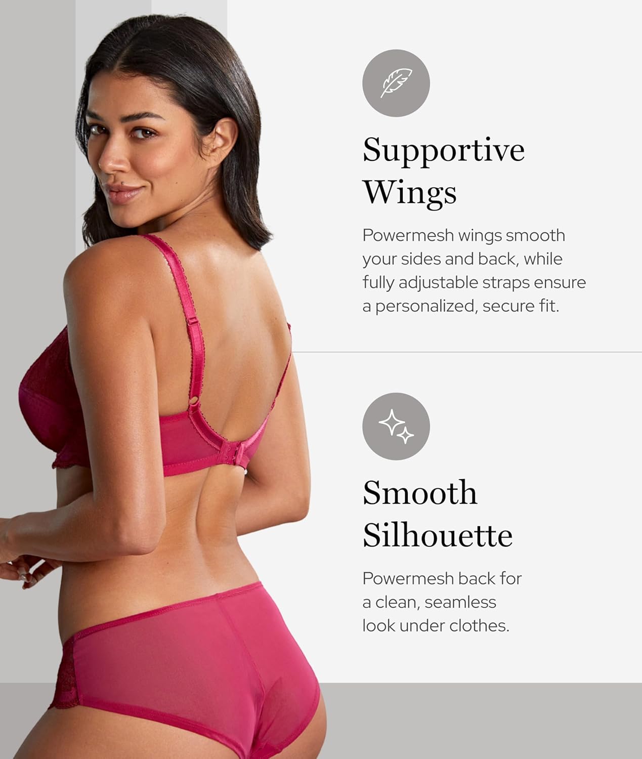 Panache Women's Clara Underwire Full Coverage Stretch Lace Bra | Supportive Full Fit Bra for Large Busts - Image 3