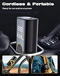 Hikari 6X Faster Portable Tire Inflator, 1 MIN to Full, 20000mAh Battery, 150PSI Cordless Air Compressor Pump with Digital Pressure Gauge, Extended Hose, LED Light for Car Bike Motorcycle Balls