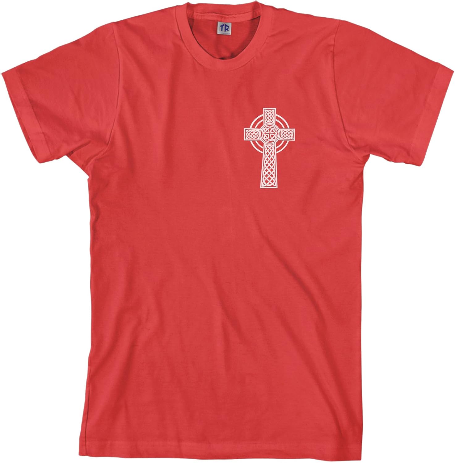 Threadrock Men's Celtic Cross Chest Design T-Shirt