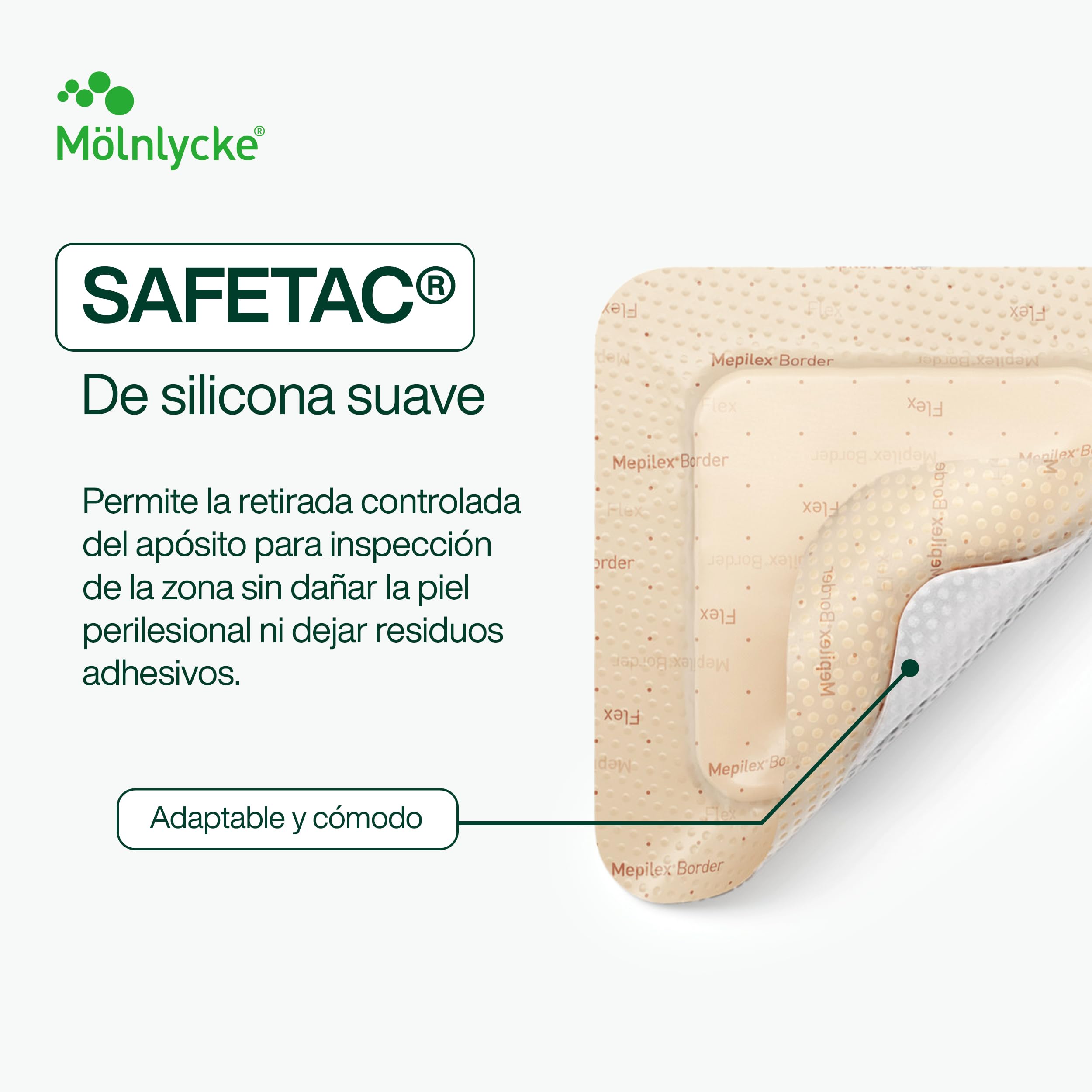 Amazon | Mepilex Border Flex 7.5x7.5cm 10枚入りボックス | 縁付き
