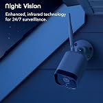 Geeni Hawk 3 1080P Caméra de sécurité extérieure – 2-Pack Caméras extérieures étanches pour la sécurité intérieure Motion & Détection de son et vision nocturne, soutient Alexa & Google