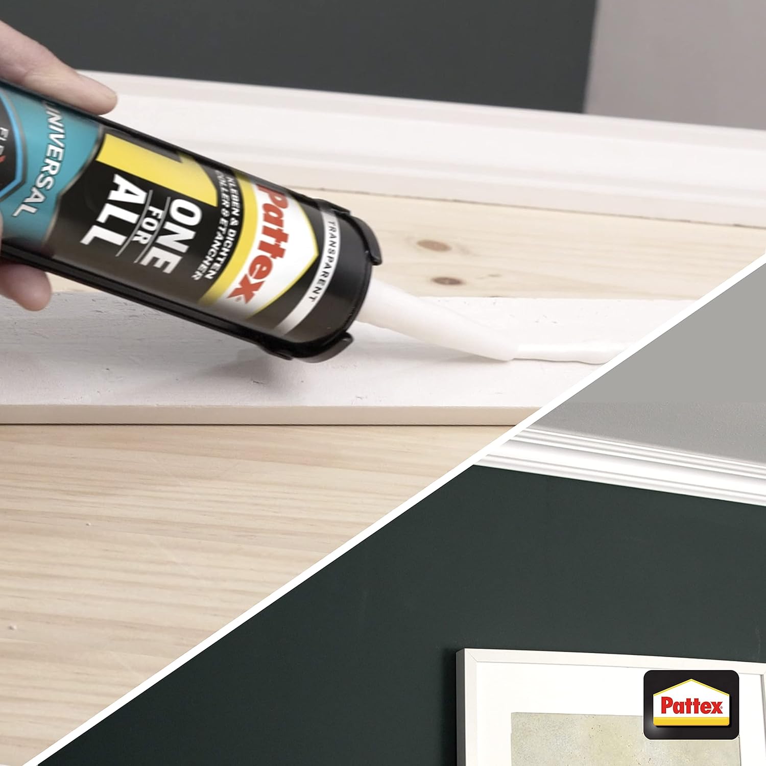 Pattex 1443550 "One for All - Universal Mounting Glue, Transparent, 310 g