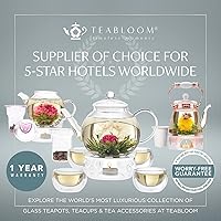 Vista 8 de Teabloom Vasos aislados Tulip para té, café y otras bebidas, vidrio de doble pared resistente al calor que mantiene las bebidas calientes/frías, 8