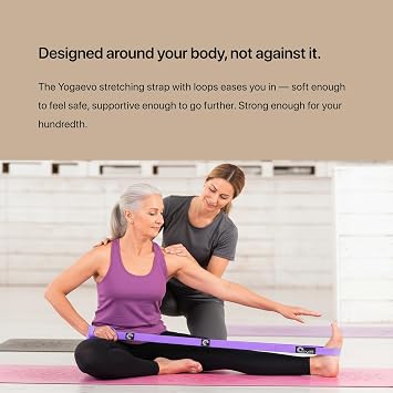 YogaEVO Elastic Stretching Strap with Loops for Physical Therapy