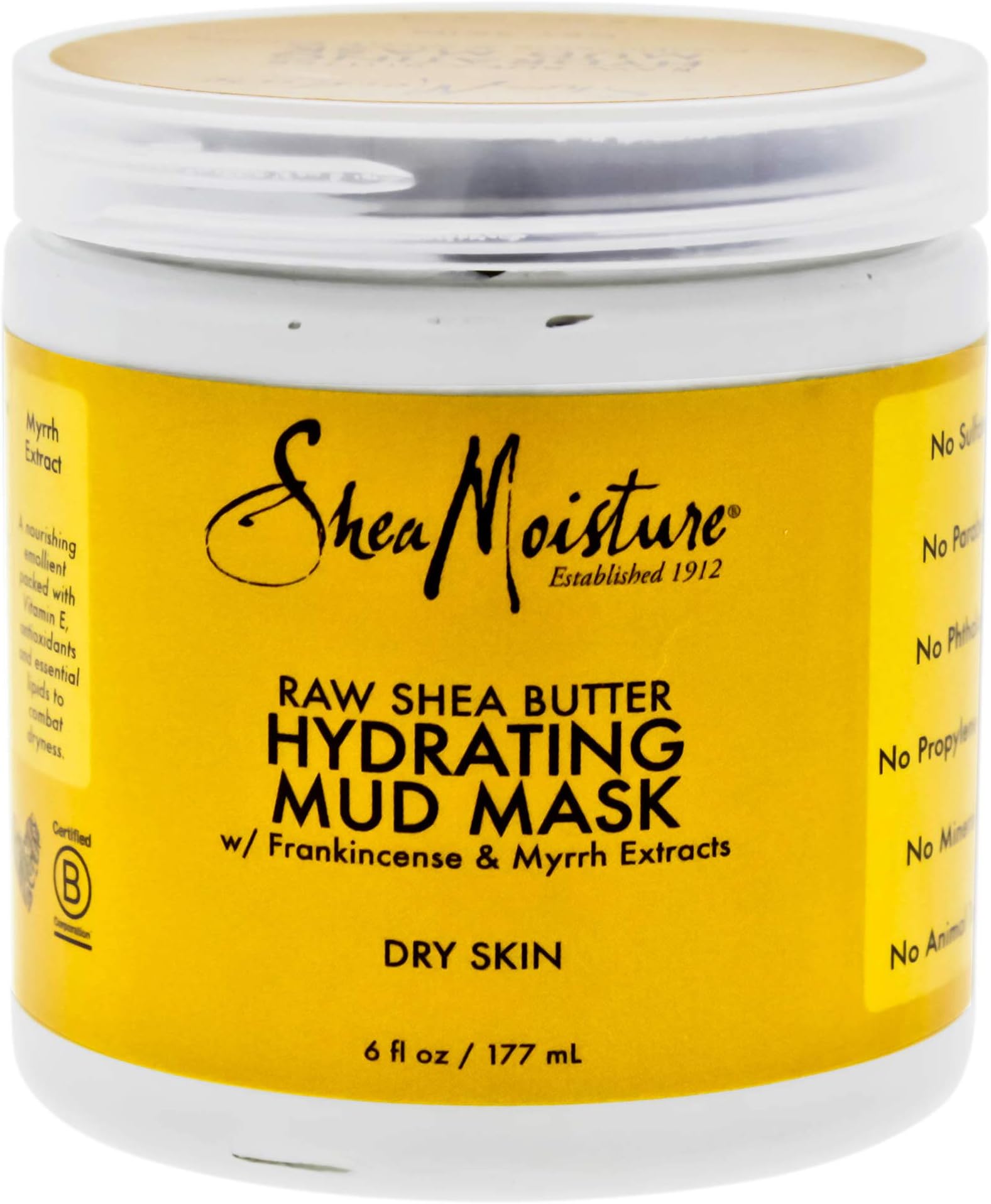 Shea Moisture Raw Shea Butter Hydrating Mud Mask By for Unisex - 6 oz Mask