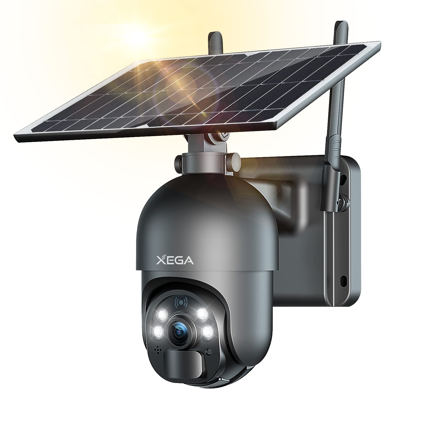 Amazon.com : Xega 4G LTE Cellular Security Camera Wireless Outdoor Solar  Powered, 2K HD Color Night Vision Pan Tilt 355° View, Smart Motion  Detection, 2 Way Talk, No WiFi, SIM Card Included -