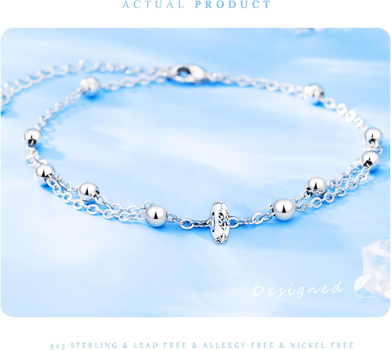 925 Sterling Silver Charms Beads for Bracelets & Necklaces, Vintage Texture Design Circle Shaped Retro Charm for Bracelets, Gifts Jewelry for Women Men - Image 4