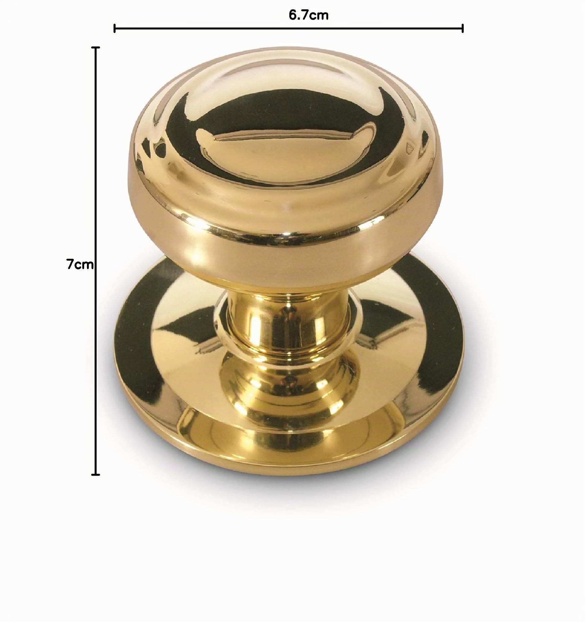 Anzapack 812459h – Bouton pour porte d'entrée fait au tour en laiton doré