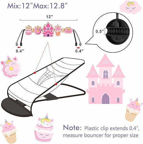 Miniatura 7 de Baby Bjorn - Barra de juguete para gorila, adorable juguete de madera con elementos rosados para gorila suave y feliz, fácil de colocar y quitar,