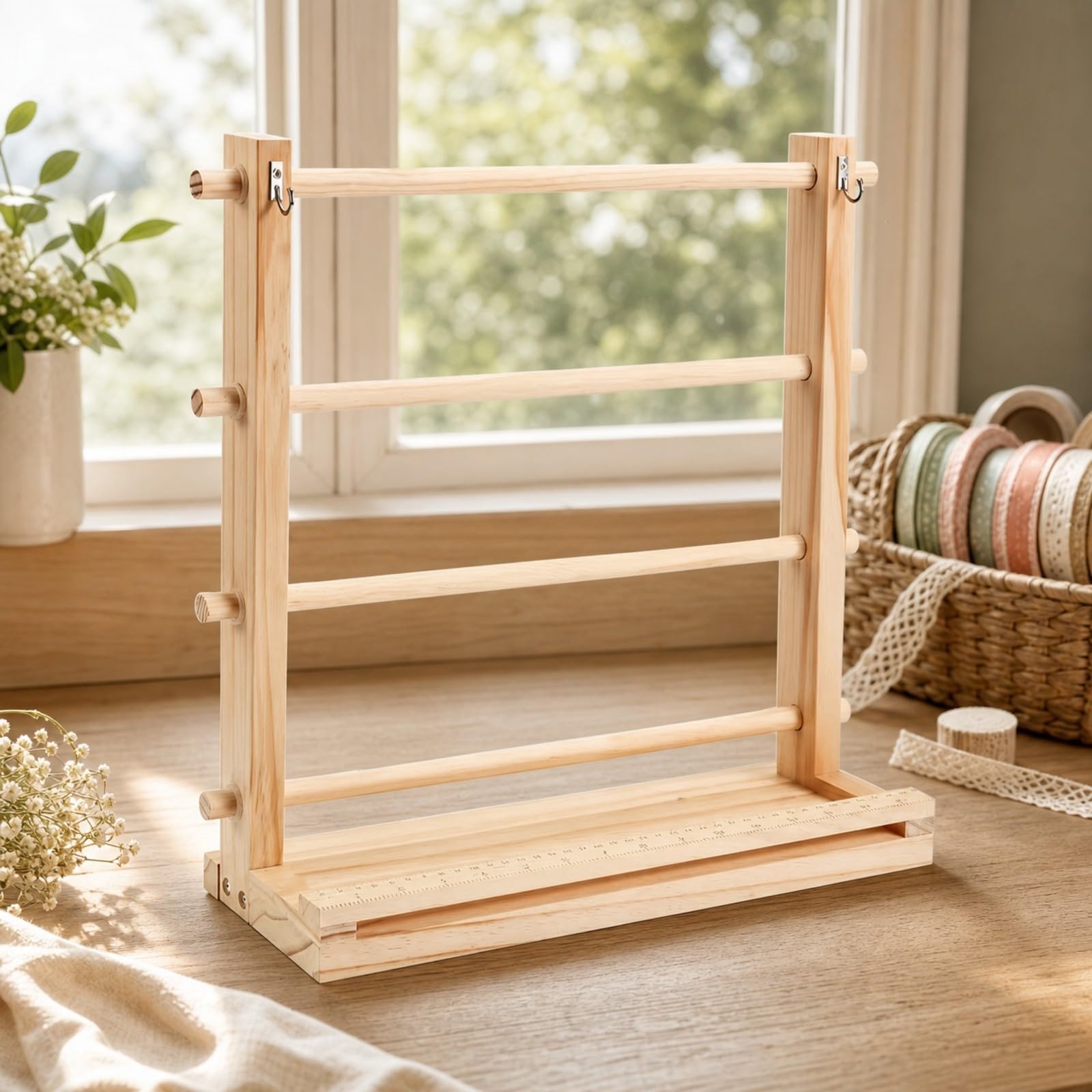 Organizador Madera para Escritorio | Multinivel, Resisn, Organizador con Ganchos, Estilo A
