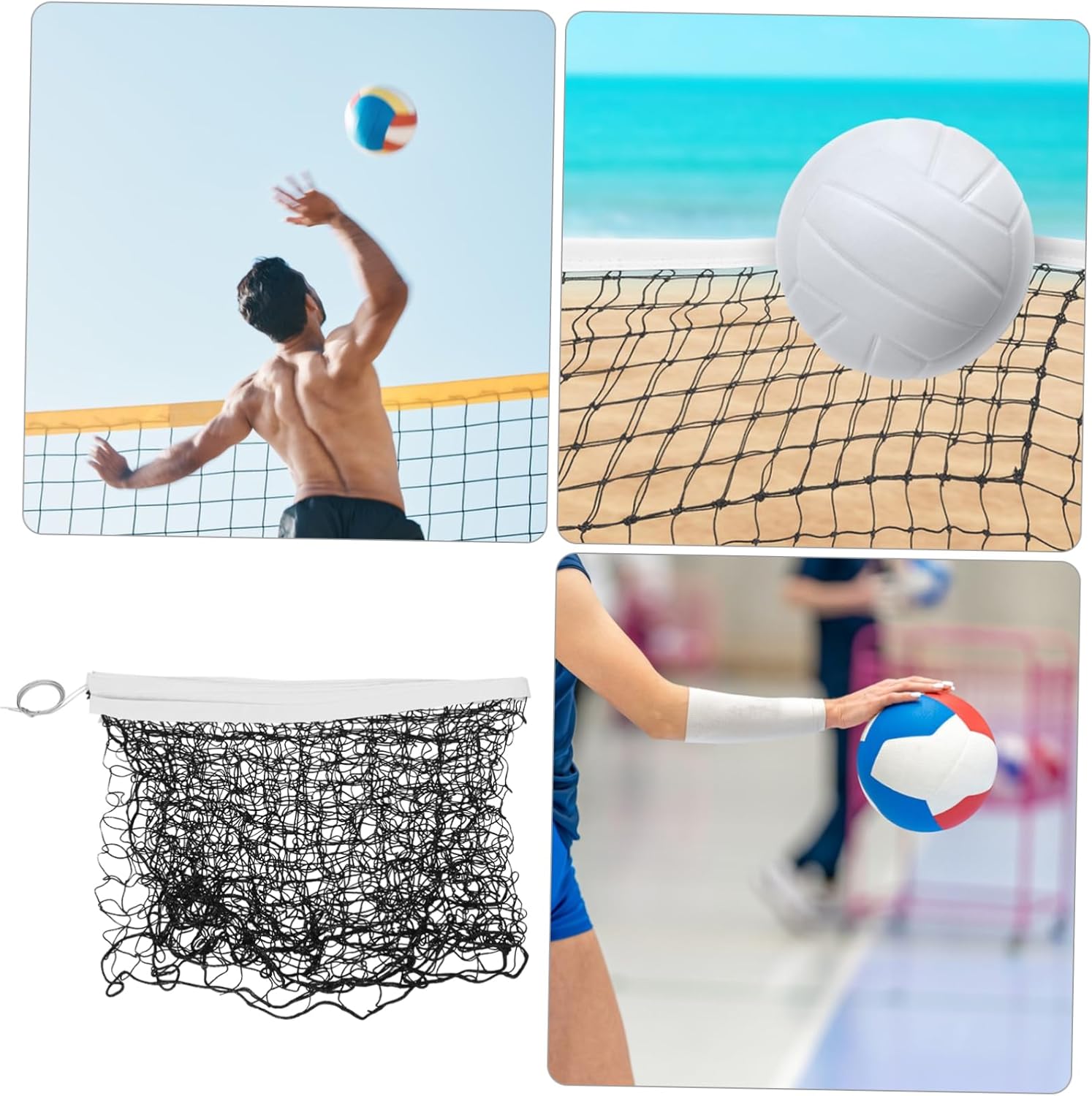 Beach Volleyball Net Portable Folding Volleyball Net Carry Bag for Outdoor Sports and Recreational Activities Lightweight and Easy to Install