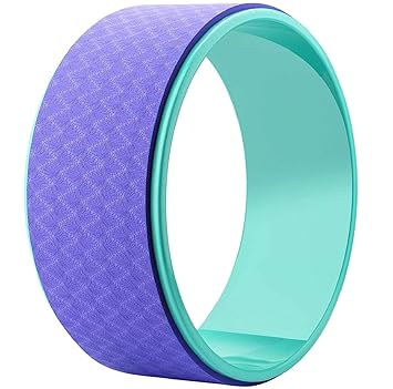 Bodylastics Yoga Wheel for Back Bends, Exercise, Stretching for Women and Men Fitness 13� Strong, Sweat Resistant & Eco-Friendly (13 Inch, Blue/Purple)