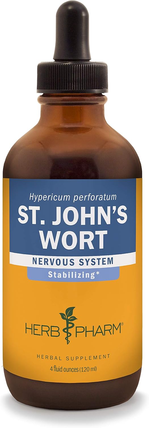 Herb Pharm St. John's Wort Liquid Extract for Positive Mood and Emotional Balance, Cane Alcohol, 4 Ounce