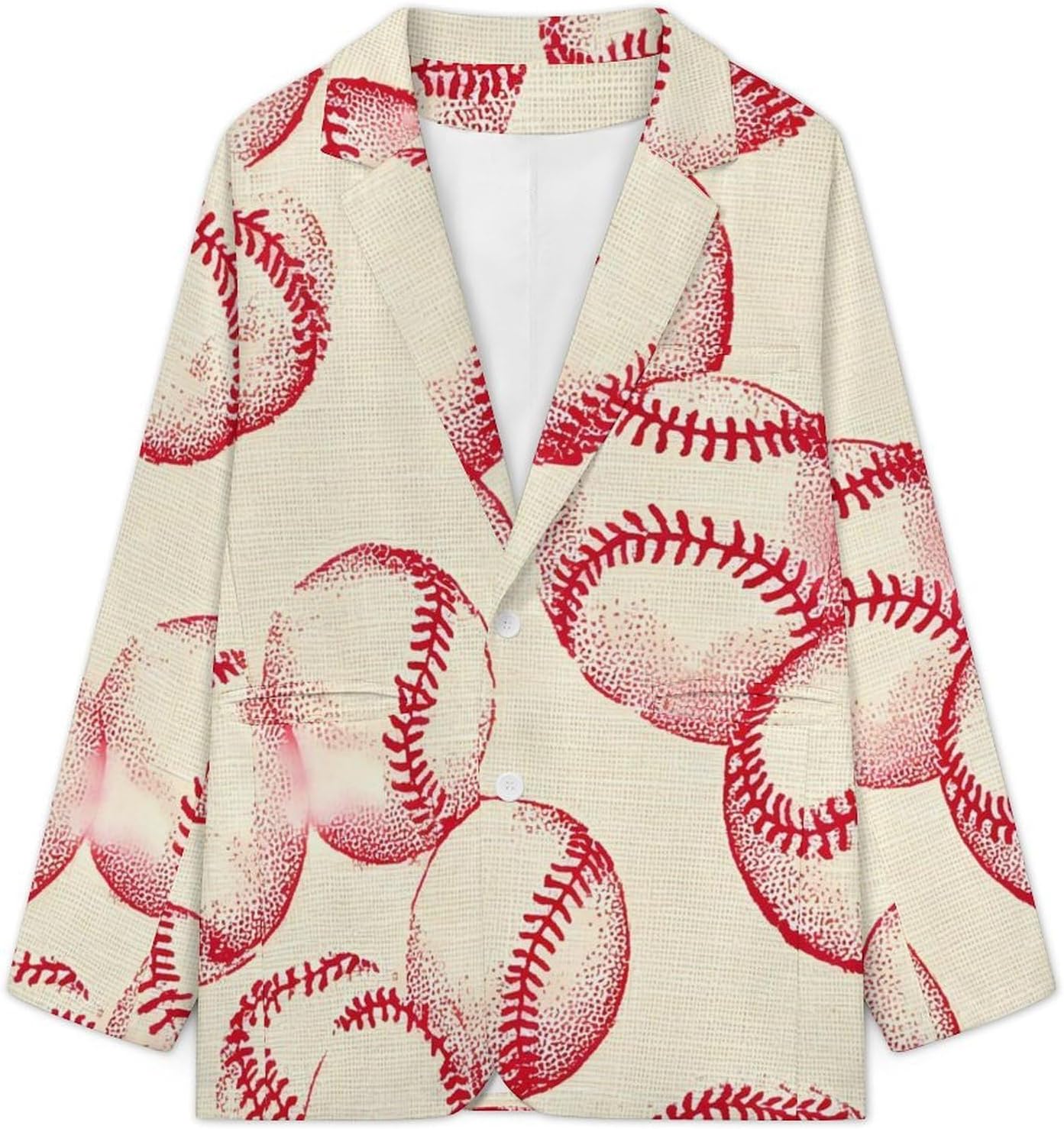 Abstract Baseball Suits Blazer for Men Buttons Jacket Coat Business 6X-Large