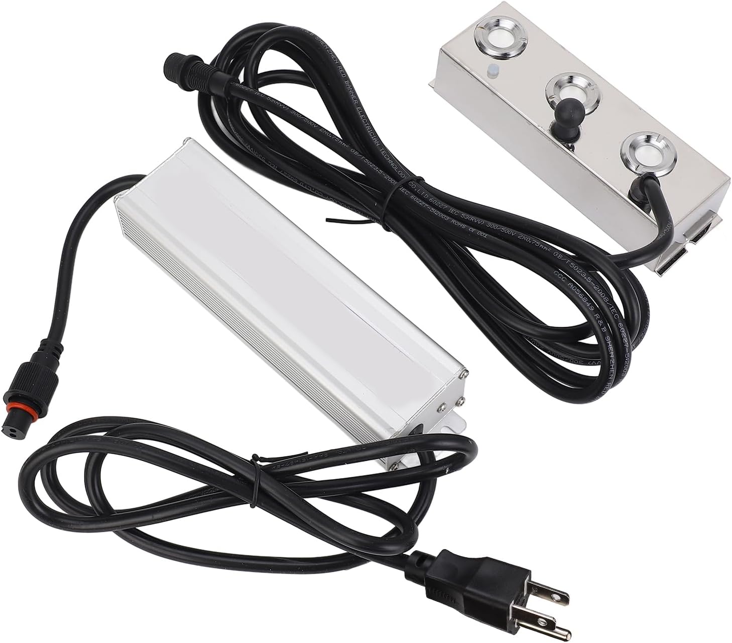 LiebeWH 3 Heads Ultrasonic Fogger, Stainless Steel Humidifier for Aquariums and Ponds, 1.5LH Mist Output (US Plug)