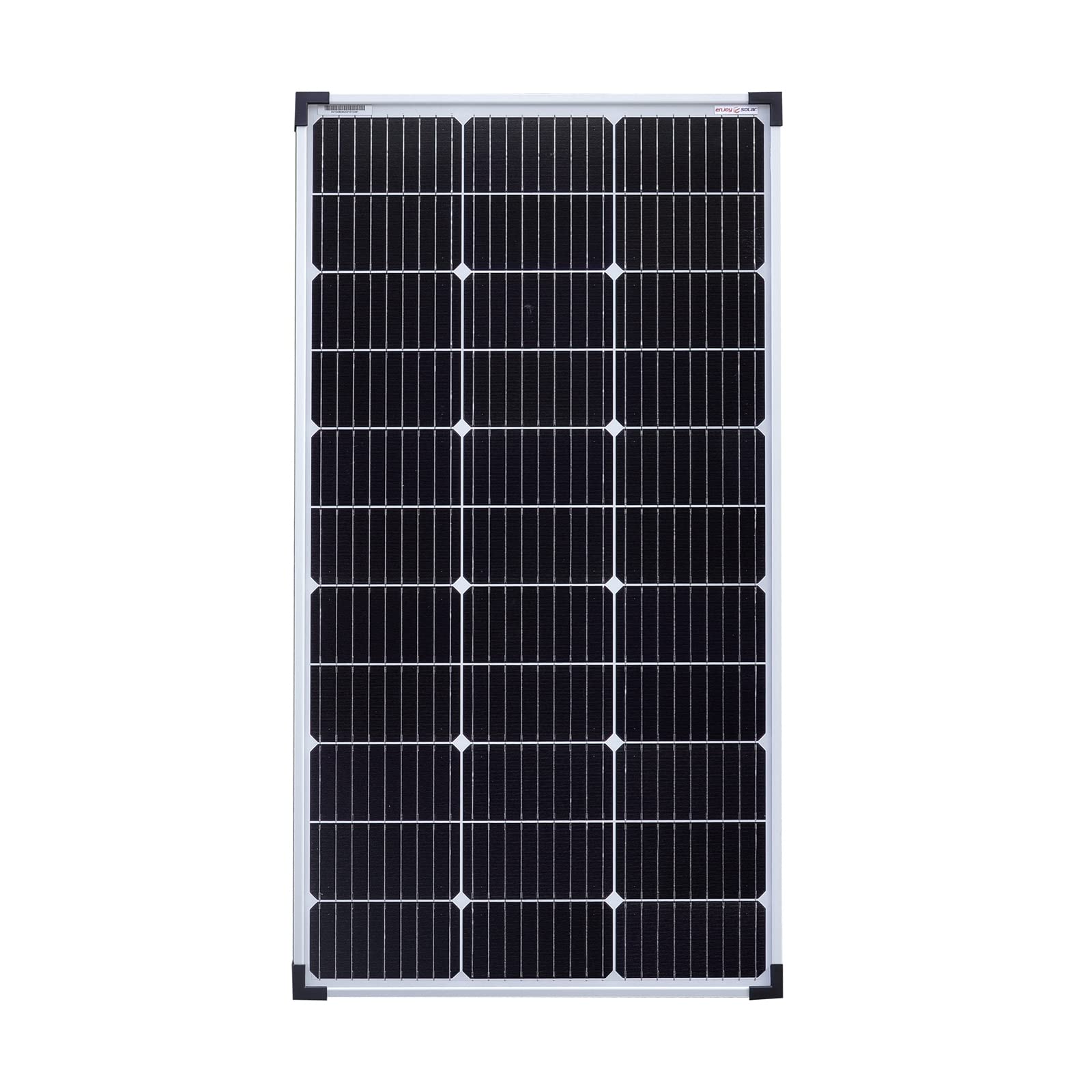 Enjoy Solar PERC Mono 100W 12V Pannello Solare Modulo Fotovoltaico, 166mm*166mm Cella Solare Monocristallina con 9 Busbars, Ideale per Camper, Alloggi da Giardino, Barca