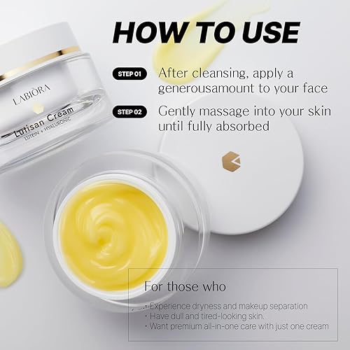 Miniatura 9 de Lutisan Crema hidratante facial  Luteína, niacinamida y extractos naturales, crema diaria para el rostro con cuidado calmante y refrescante con